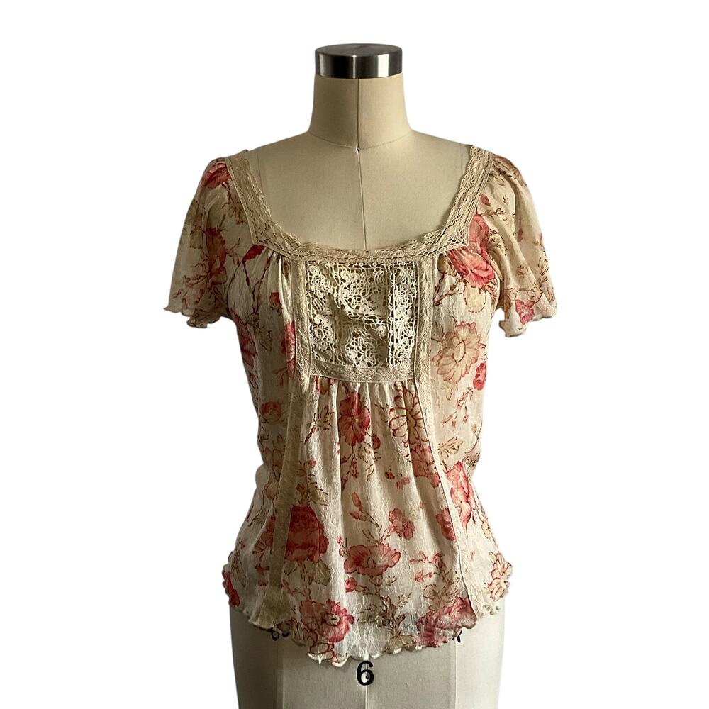 Denim & Supply Petite Floral Top: 90s, Y2K